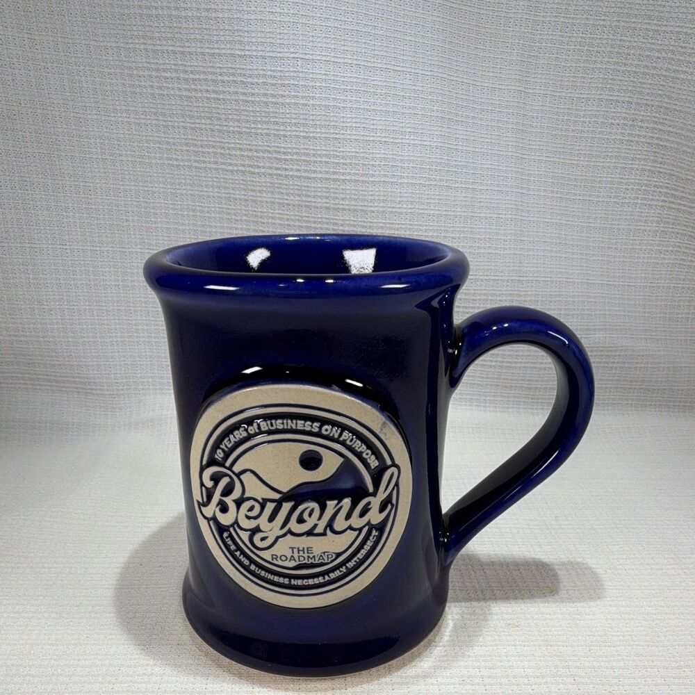 Business On Purpose Beyond The Roadmap Cobalt Blue Ceramic Pottery Coffee Mug